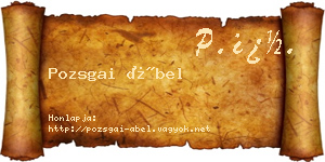 Pozsgai Ábel névjegykártya